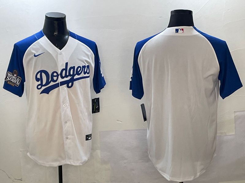 Men Los Angeles Dodgers Blank White blue Game 2025 Nike MLB Jersey style 3->los angeles dodgers->MLB Jersey